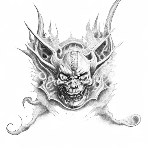hell fire tattoo design idea