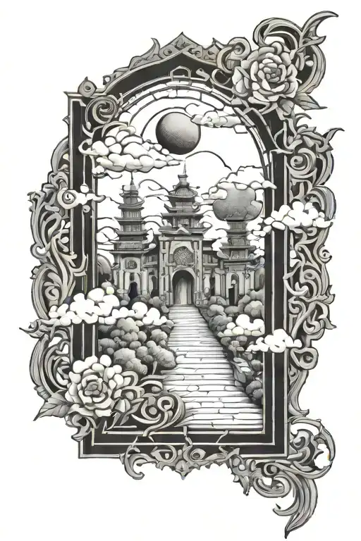 gates of heaven tattoo design idea