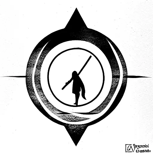 a symbol that represents "i, a man, am not afraid to walk this world alone" tattoo design idea