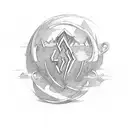 a simple symbol that means "i am not afraid to walk this world alone" tattoo design idea