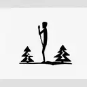 a symbol that represents "i, a man, am not afraid to walk this world alone" tattoo design idea