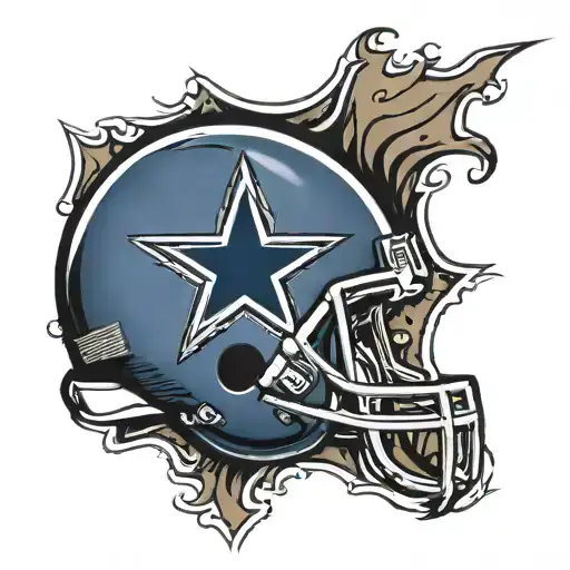 Dallas Cowboys logo surrounded tattoo design idea