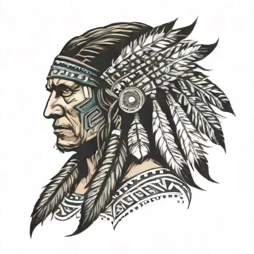 Native American, Shawnee, Iroquois  tattoo design idea
