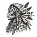 Native American, Shawnee, Iroquois  tattoo design idea