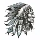 Native American, Shawnee, Iroquois  tattoo design idea