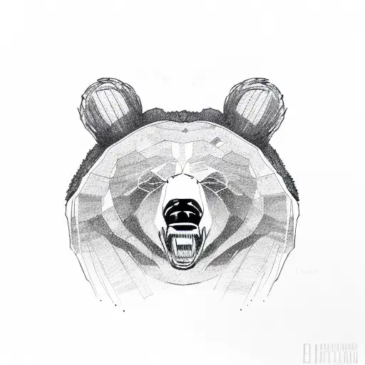 bear paw tattoo design idea