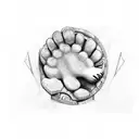 bear paw tattoo design idea