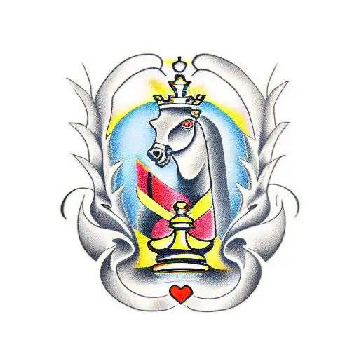 chess in memory of my brother tattoo design idea