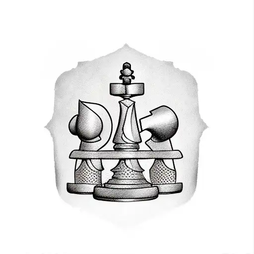 chess jewish life tattoo design idea