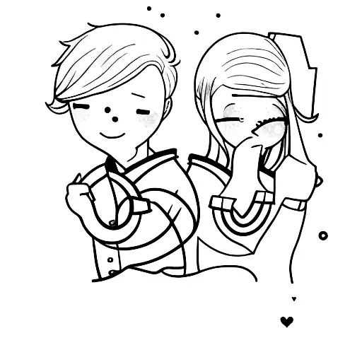 pinky promise couple tattoo design idea