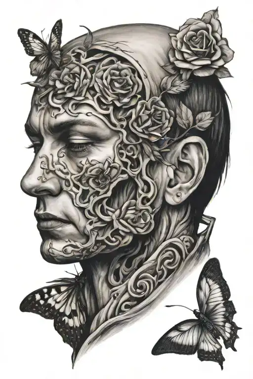depression and anxiety tattoo design idea
