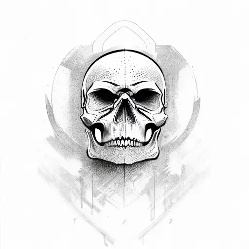 skull spartan helmen tattoo design idea