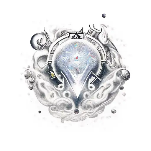 A pair tattoo containing a strong love for each other, the zodiac sign Sagittarius, the flame symbol, a strong spiritual tattoo design idea