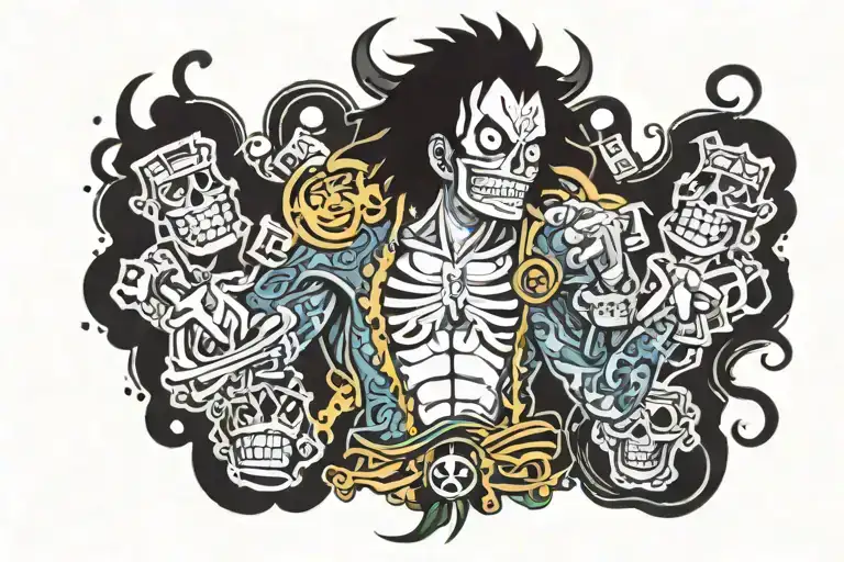 soul king brook one piece tattoo design idea