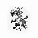 mega Charizard  tattoo design idea