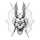 "Invictus" with an arrow going through it tattoo design idea