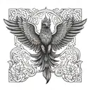 Garuda flying tattoo design idea