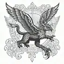 Garuda flying tattoo design idea
