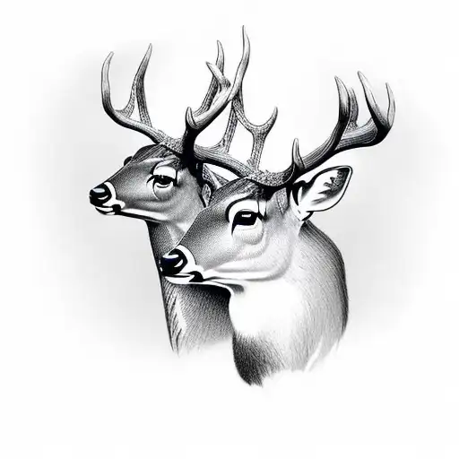 deer tattoo design idea