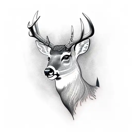 deer tattoo design idea