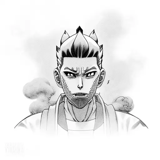 shikamaru fumando tattoo design idea
