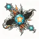 supernova tattoo design idea