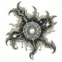 supernova tattoo design idea