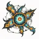 supernova tattoo design idea