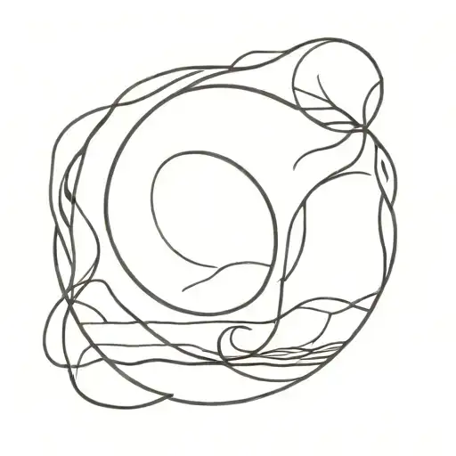 Enso circle with sunrise tattoo design idea