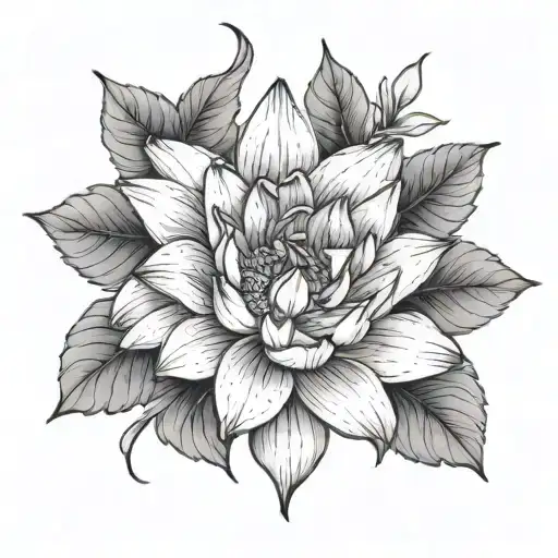 larkspur, waterlily, mom tattoo tattoo design idea