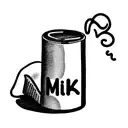 packet of milk with "Milk" inscription tattoo design idea