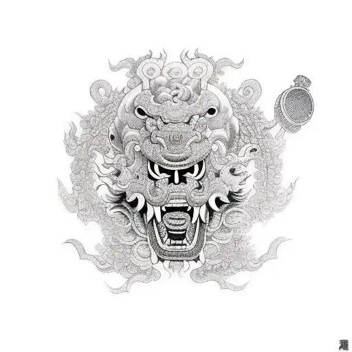 Foo Dog tattoo design idea