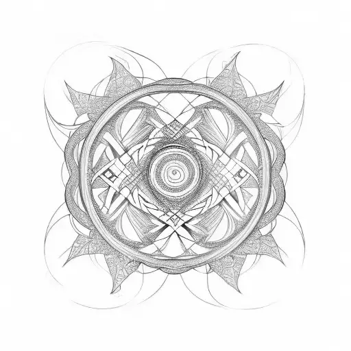 fractal ouroboros  tattoo design idea