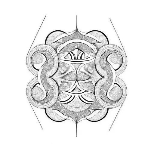 fractal ouroboros throat tattoo tattoo design idea
