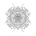 fractal ouroboros  tattoo design idea