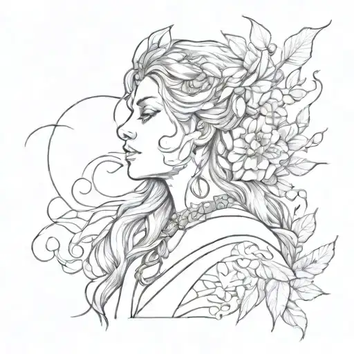 theia Greek goddess tattoo design idea