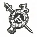 Hammer and Sickle tattoo design idea