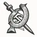 Hammer and Sickle tattoo design idea