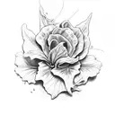 rosemary; petunia; bolt tattoo design idea