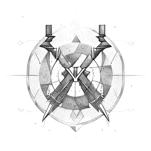 gemini sagittarius  tattoo design idea