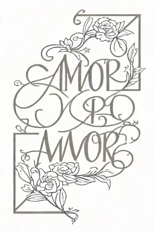 amor   word tattoo design idea