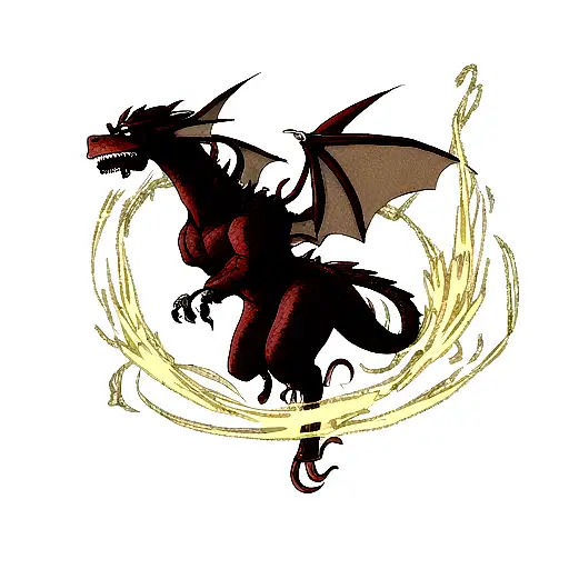 Dragon breaking free from chains  tattoo design idea