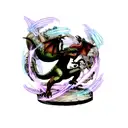 Dragon breaking free from chains  tattoo design idea