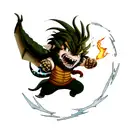 Dragon breaking free from chains  tattoo design idea