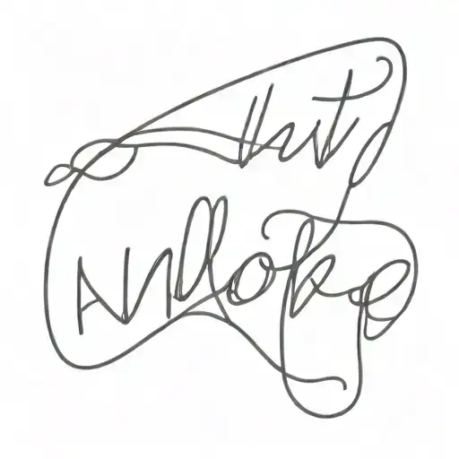 text "whore" handdrawn tattoo design idea