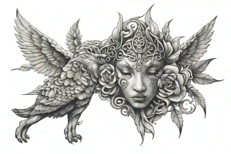 karma is a bitch tattoo design idea