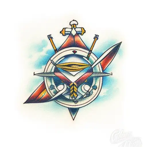 Bow and Arrow tattoo design idea