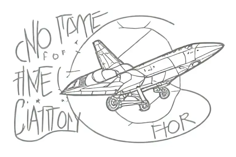 no time for caution quote with spaceship endurance from the movie interstellar tattoo design idea