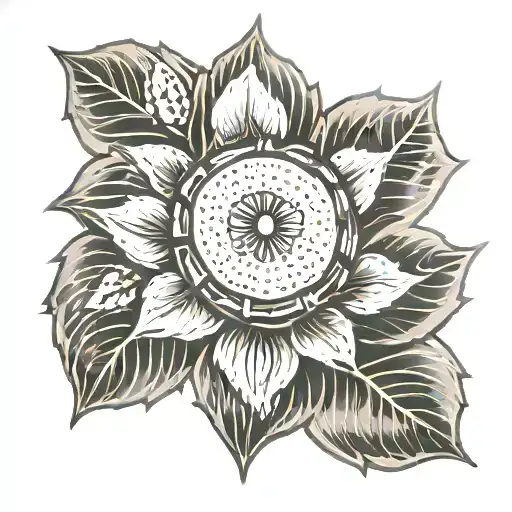 buckeye leaf nut tattoo design idea