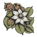 buckeye leaf nut tattoo design idea